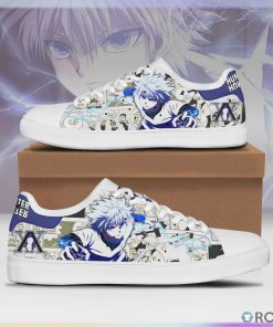 Killua Skateboarding Shoes – Custom Hunter x Hunter Stan Smith Low Top Sneakers Killua Skateboarding Shoes – Custom Hunter x Hunter Stan Smith Low Top Sneakers