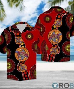 Koi Turquoise Circles Pattern Hawaiian Shirt Koi Turquoise Circles Pattern Hawaiian Shirt