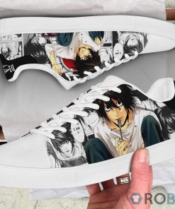 L Lawliet Skate Sneakers Death Note Custom Anime Shoes