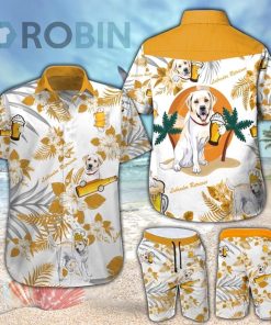Labrador Retriever & Beer Hawaiian Shirt & Shorts Set