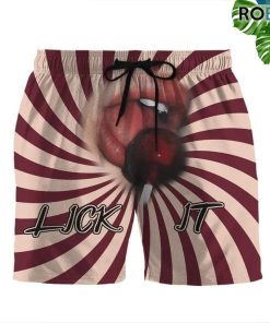 Lick It Girl Beach Shorts Swim Trunks