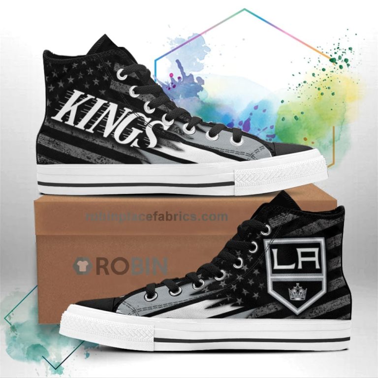 Los Angeles Kings High Top Shoes Custom American Flag Sneakers