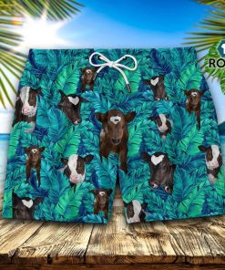 Lovely Cows Seamless Pattern Hawaiian Short