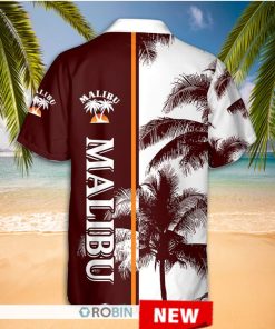 Malibu Rum Palm Tree Hawaiian Shirt