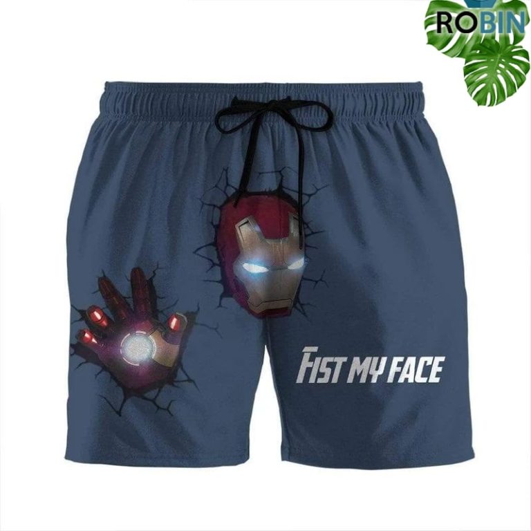Marvel Avengers Captain America Iron Man Beach Shorts Swim Trunks