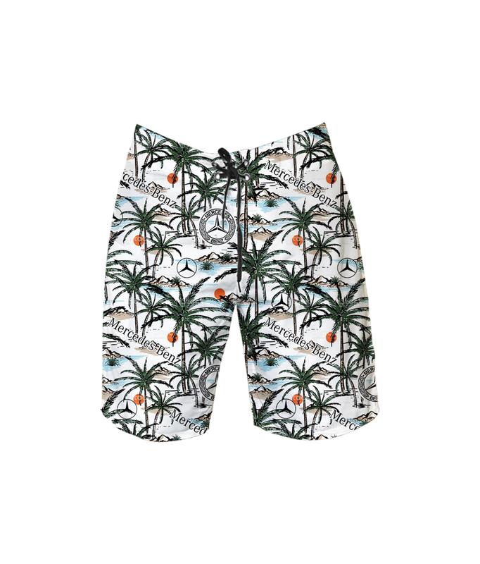 Mercedes Flip Flops And Hawaii Shirt and Beach Shorts - RobinPlaceFabrics