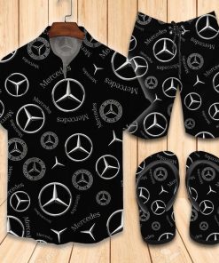 Mercedes Hawaii Shirt and Beach Shorts And Flip Flops