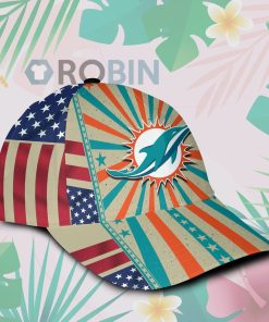 Miami Dolphins Retro Vintage Design Classic Baseball Cap Hat