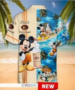 Mickey Mouse Tito’s Handmade Hawaiian Shirt, Casual Button-up shirt