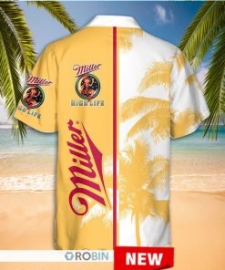 Miller High Life Palm Tree Hawaiian Shirt