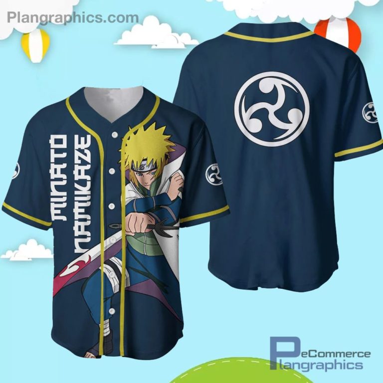 Minato Namikaze Baseball Jersey Shirt Naruto Anime AOP Clothes