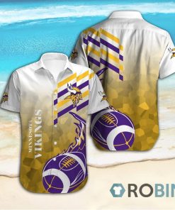 Minnesota Vikings Casual Button Down Hawaiian Shirts