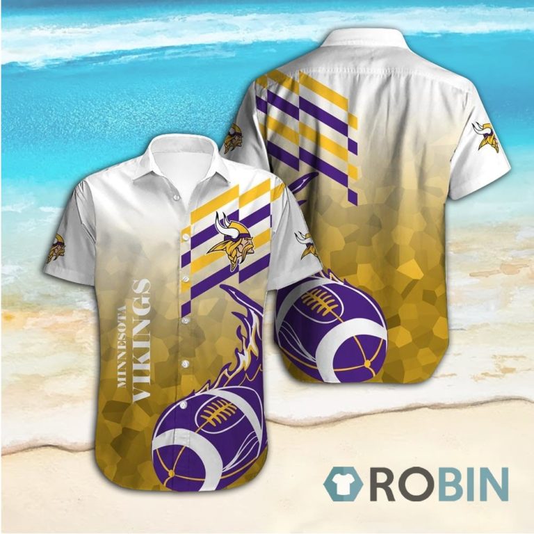 Minnesota Vikings Casual Button Down Hawaiian Shirts