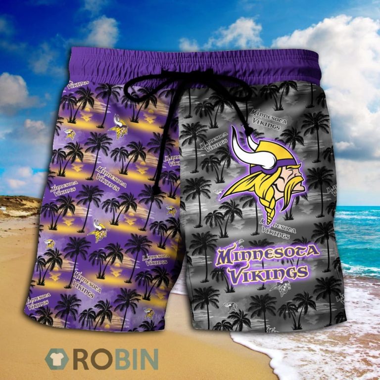Minnesota Vikings Nfl Hawaiian Shirts And Shorts