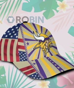 Minnesota Vikings Retro Vintage Design Classic Baseball Cap Hat