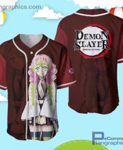 Mitsuri Kanroji Baseball Jersey Shirt Kimetsu Anime AOP Clothes ...