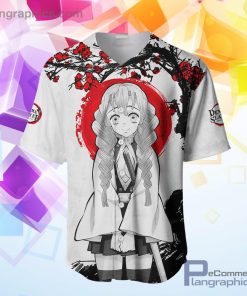 Mitsuri Kanroji Baseball Jersey Shirt Kimetsu Anime AOP Clothes Japan Style