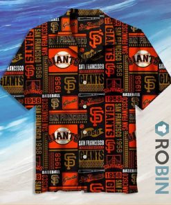 Mlb San Francisco Giants Hawaiian Tropical Print Short Sleeve Shirt