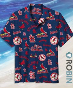 Mlb St Louis Cardinals Hawaiian Beach Print Aloha Shirt