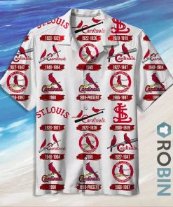 Mlb St Louis Cardinals Hawaiian Tropical Print Short Sleeve Shirt