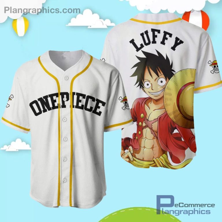 Monkey D Luffy Baseball Jersey Shirt One Piece Anime AOP Clothes