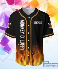 Monkey D Luffy Baseball Jersey Shirt OP Anime AOP Clothes