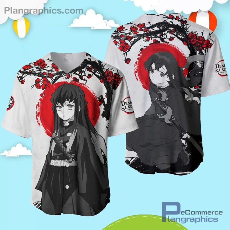 Muichiro Tokito Baseball Jersey Shirt Kimetsu Anime AOP Clothes Japan Style