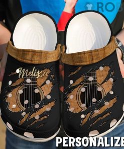 Music Personalized Guitar Crack Crocs Crocband Clog