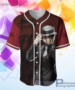 Muzan Kibutsuji Baseball Jersey Shirt Kimetsu Anime AOP Clothes