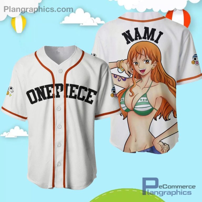 Nami Baseball Jersey Shirt One Piece Anime AOP Clothes