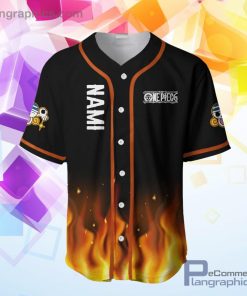 Nami Baseball Jersey Shirt OP Anime AOP Clothes