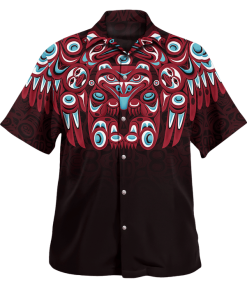 Native American Bear Northwest Pacific Native American Aloha Shirts
