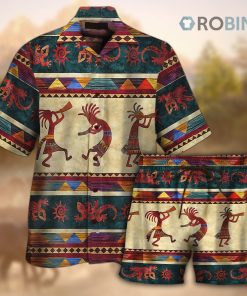 Native American Colorful Hawaiian Shirt and Shorts