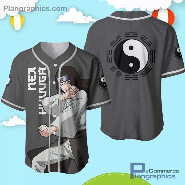 Neji Hyuuga Baseball Jersey Shirt Naruto Anime AOP Clothes