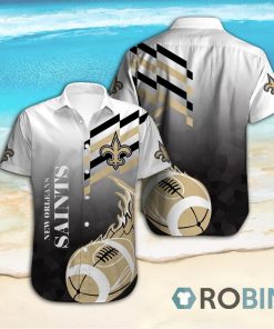 New Orleans Saints Short Sleeve Button Down Hawaiian Shirt New Orleans Saints Short Sleeve Button Down Hawaiian Shirt