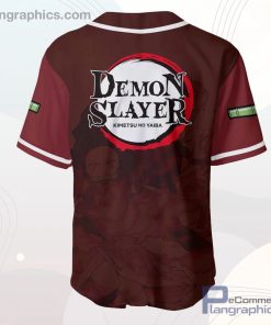 Nezuko Blood Demon Art Baseball Jersey Shirt Kimetsu Anime AOP Clothes