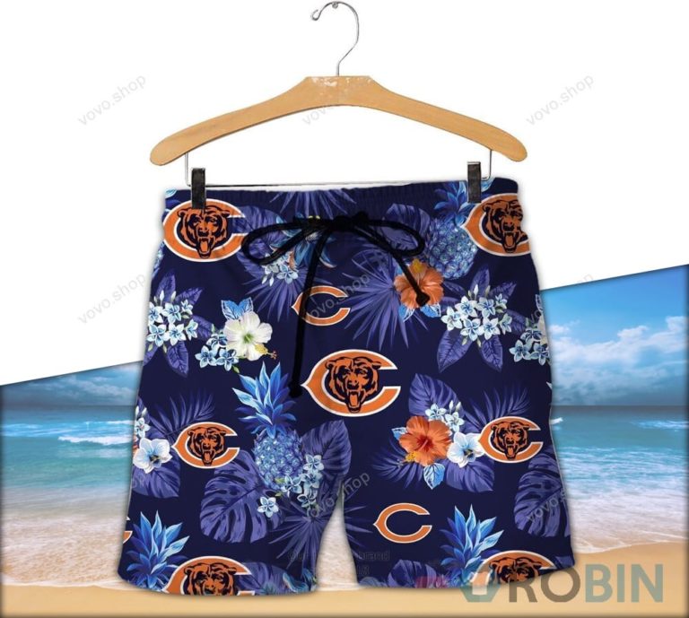Nfl Chicago Bears Blue Hawaiian Shirt And Short