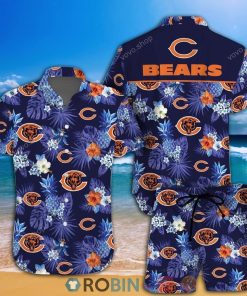 Nfl Chicago Bears Blue Hawaiian Shirt And Short