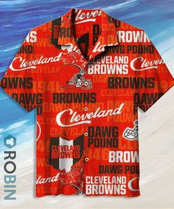 Nfl Cleveland Browns Regular Fit Casual Hawaiian Shirt