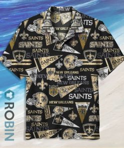 Nfl New Orleans Saints Casual Hawaiian Shirt Short Sleeve