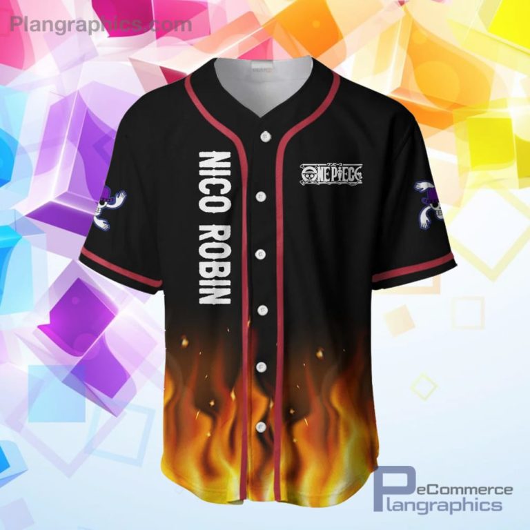 Nico Robin Baseball Jersey Shirt OP Anime AOP Clothes