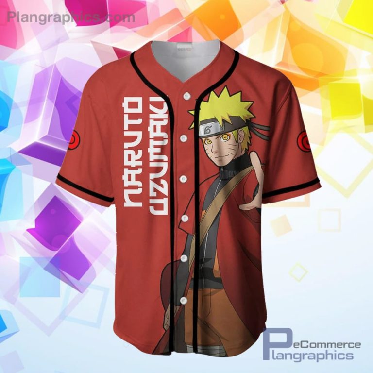 Naruto Uzumaki Sage Baseball Jersey Shirt Naruto Anime Merch Clothes