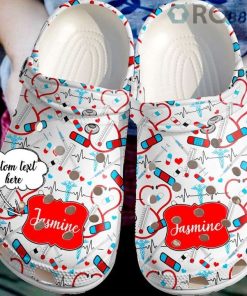 Nurse Personalized Stethoscope Crocs Crocband Clog
