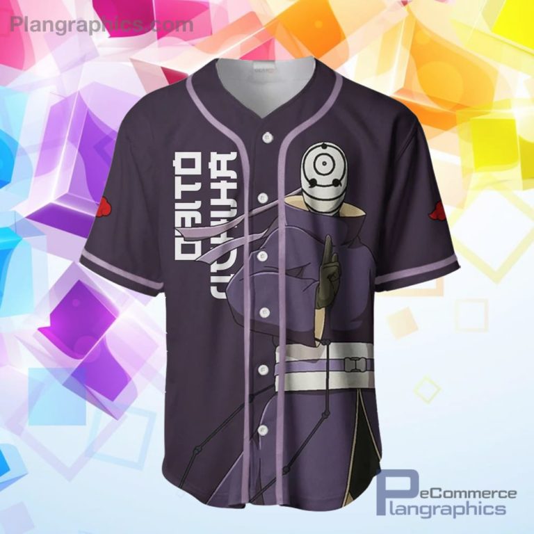 Obito Uchiha Baseball Jersey Shirt Akatsuki Naruto Anime Merch Clothes