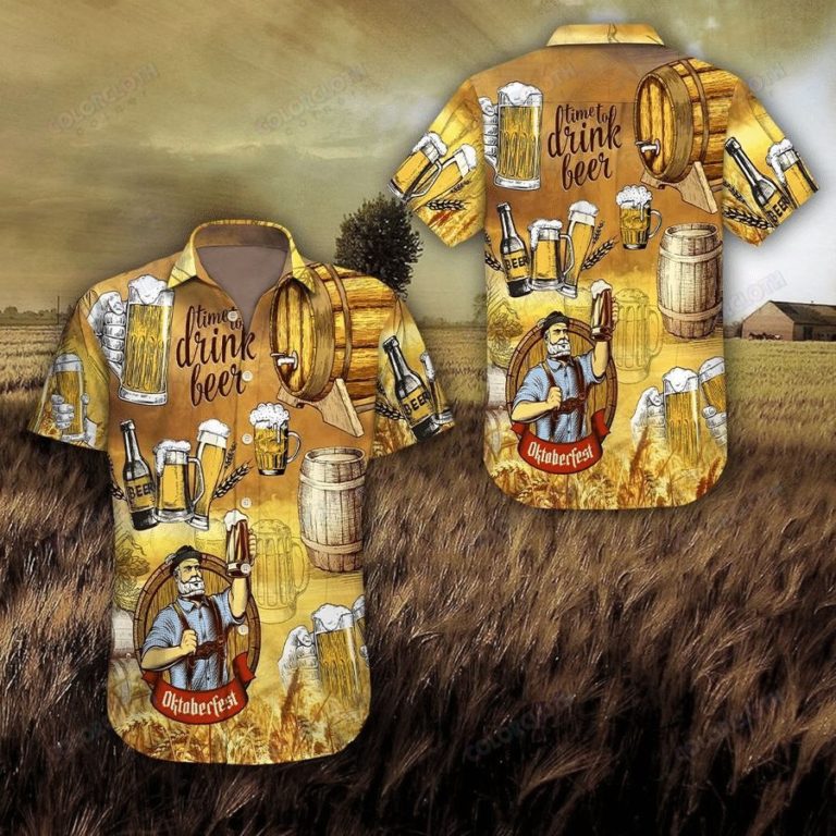 Oktoberfest Time To Drink Beer Aloha Shirts