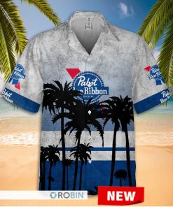 pabst blue ribbon hawaiian shirt