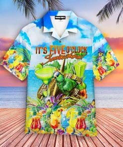 Parrot It’s 5 O’clock Somewhere Casual Button Down Hawaiian Shirts