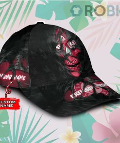 Personalized Alabama Crimson Tide Skull Torn Fabric Classic Baseball Cap Hat