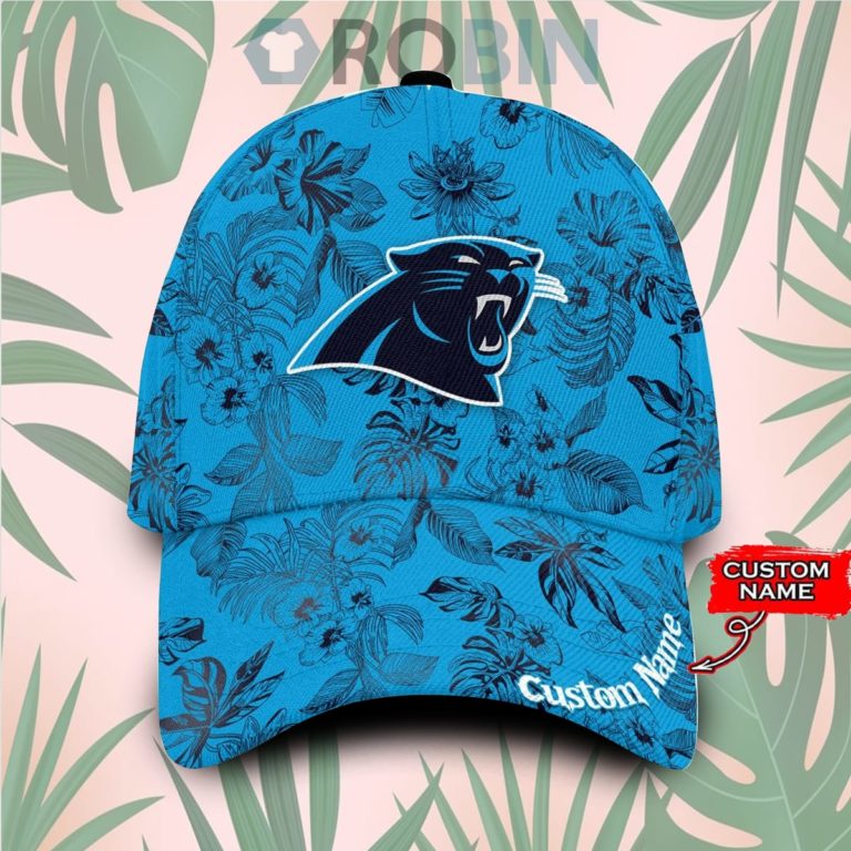 Personalized Carolina Panthers Tropical Hawaiian Classic Baseball Cap Hat