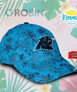 Personalized Carolina Panthers Tropical Hawaiian Classic Baseball Cap Hat